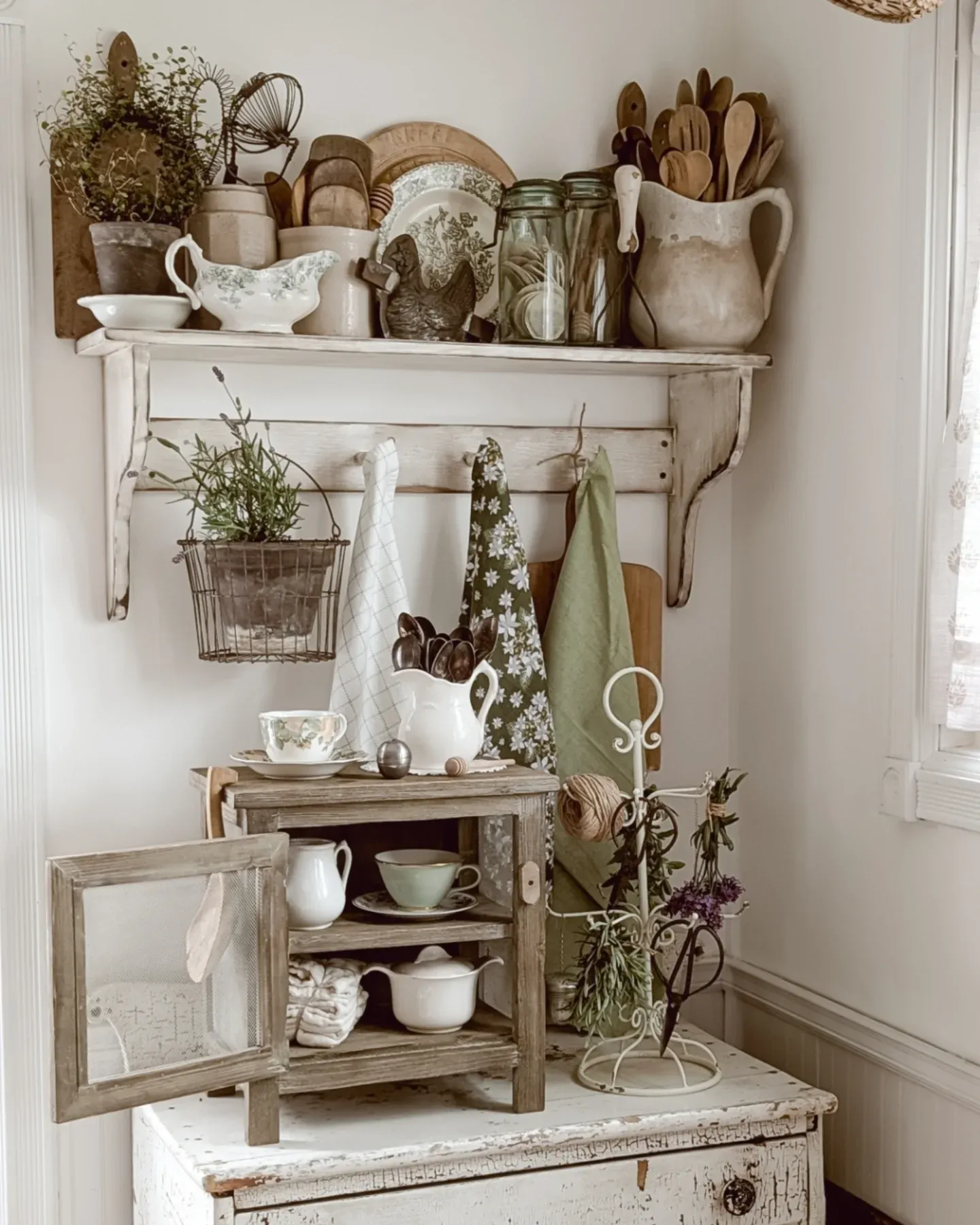 artistic corner with teapot planter