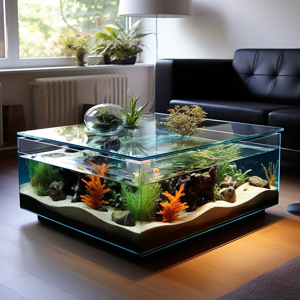 aquatic plants in glass bowl