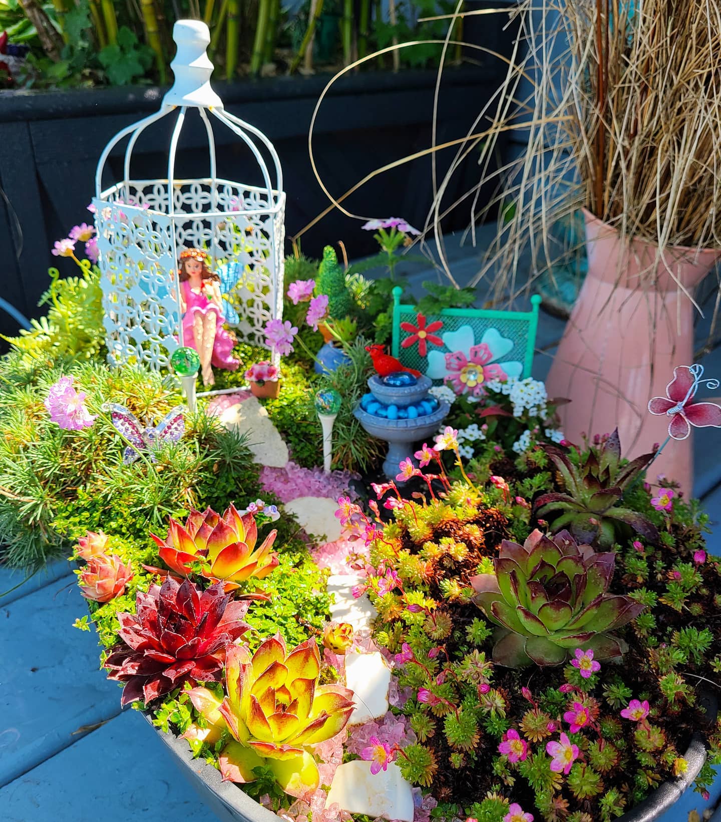 whimsical drawer with fairy garden