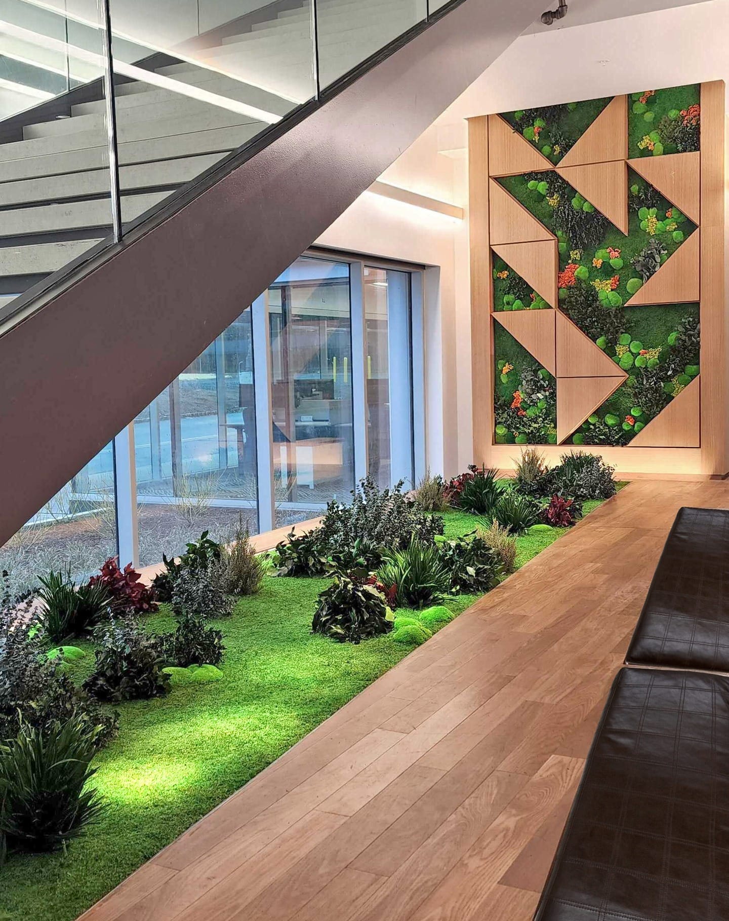 cozy office lounge area