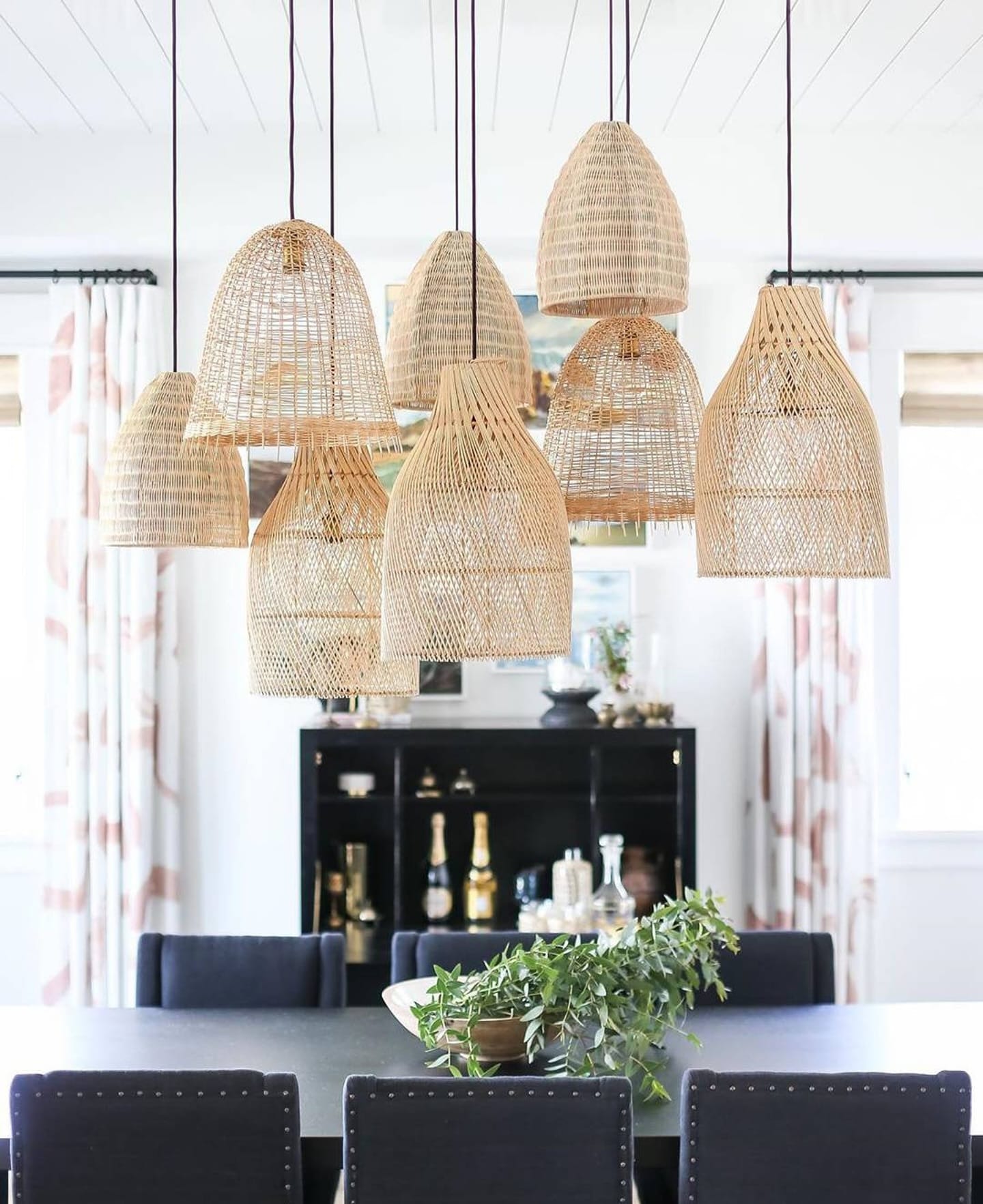 leaf vein pendant light fixture