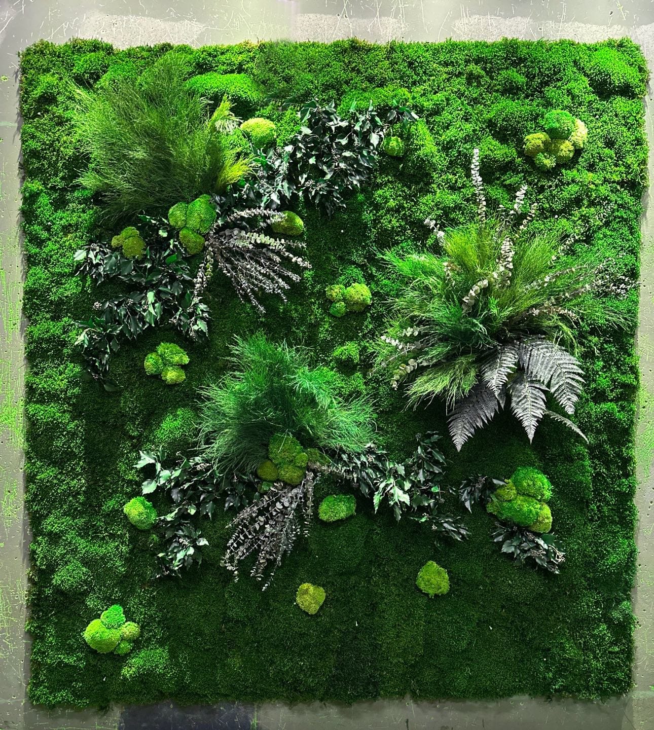 monochrome green plant tapestry