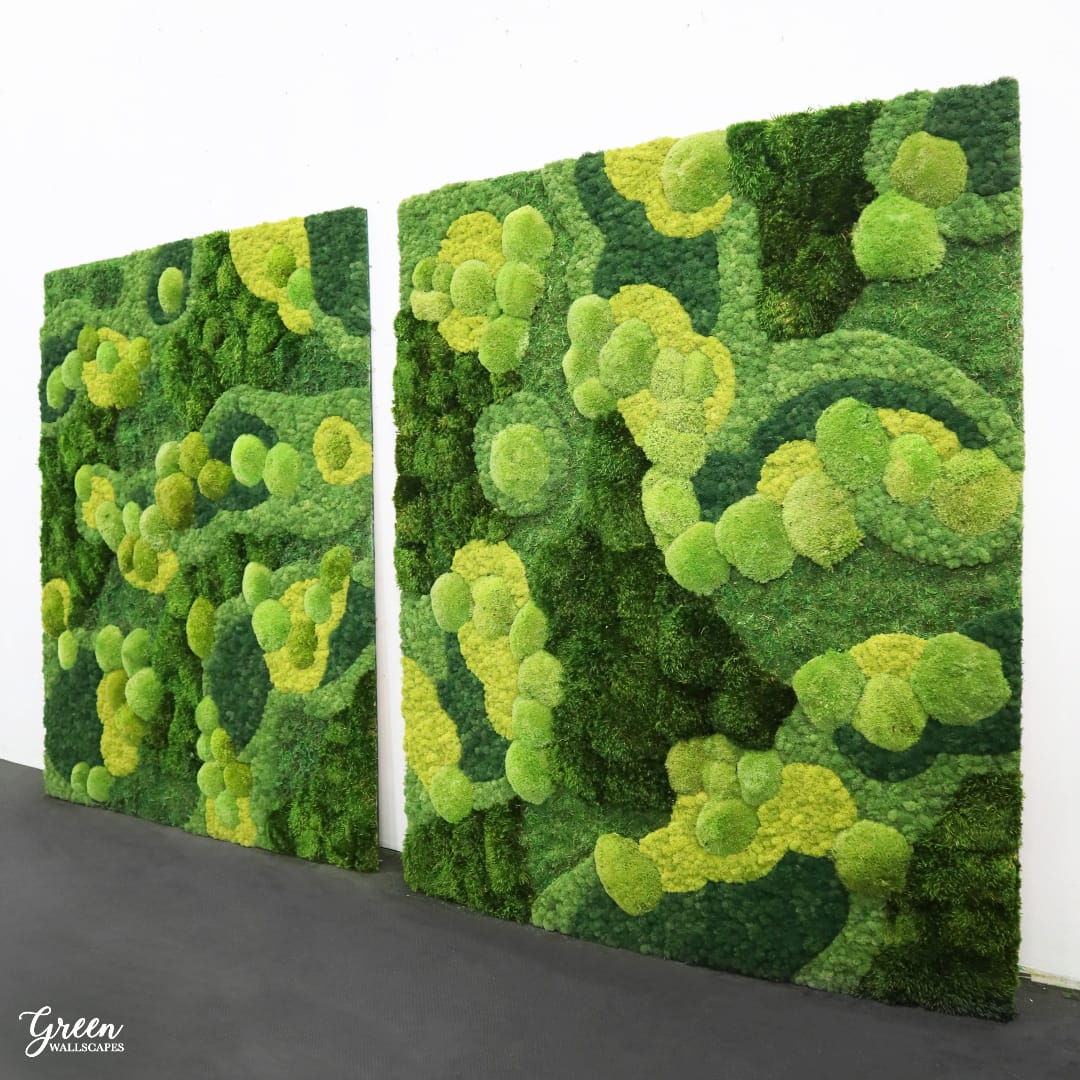custom-designed moss wall