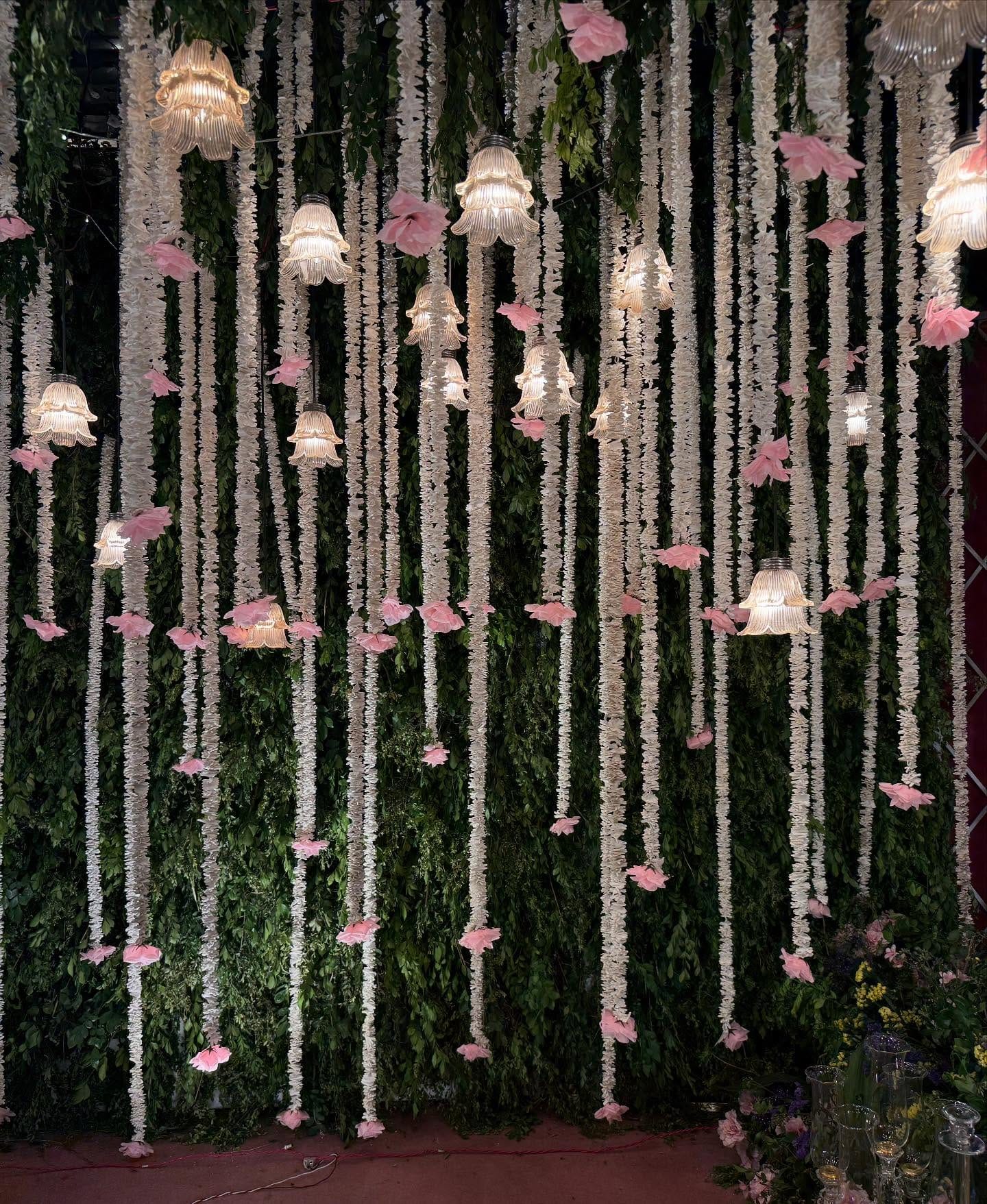 fairy tale plant chandelier in child's room