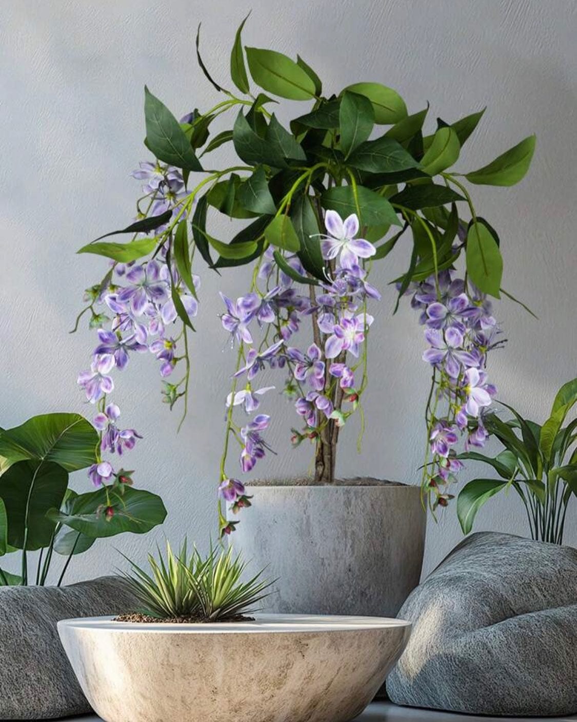 vase with leaf embossing