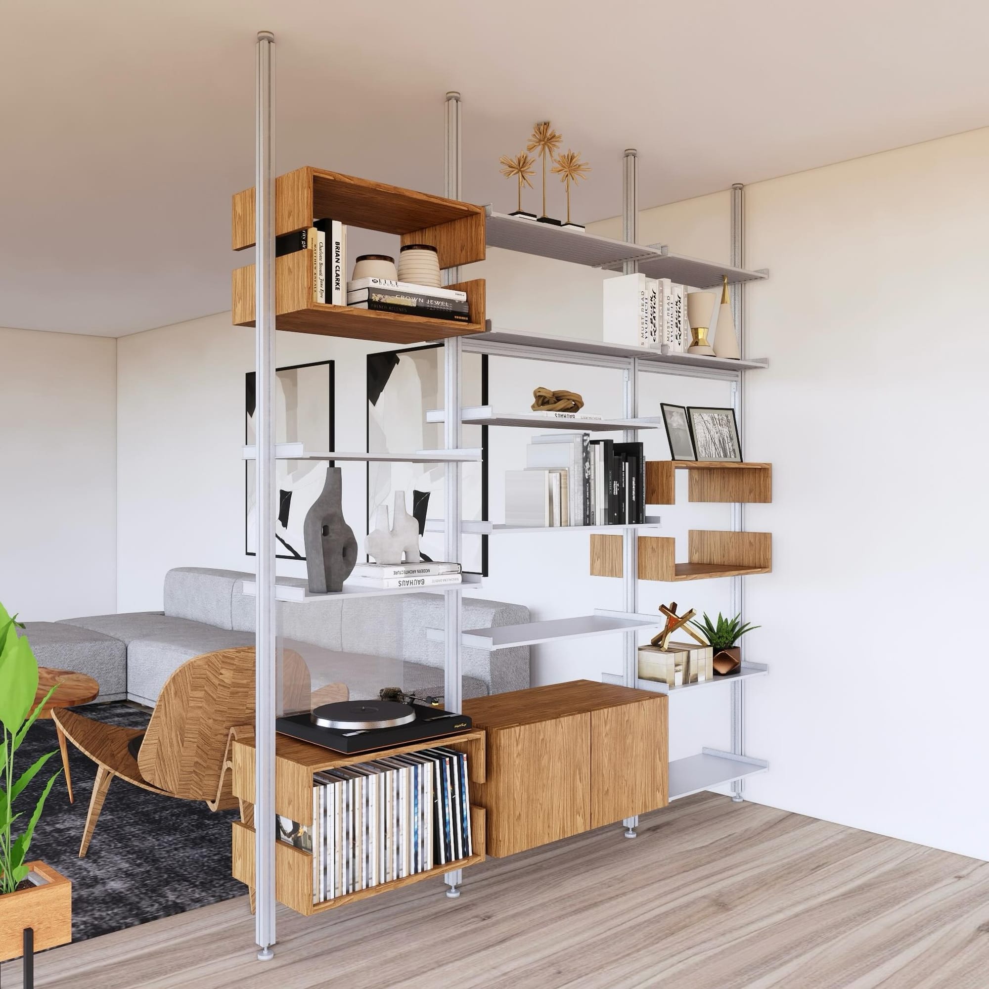 wall shelves with decor