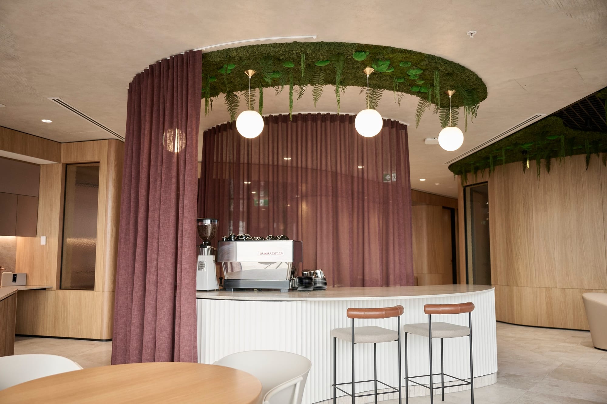 organically shaped office furniture