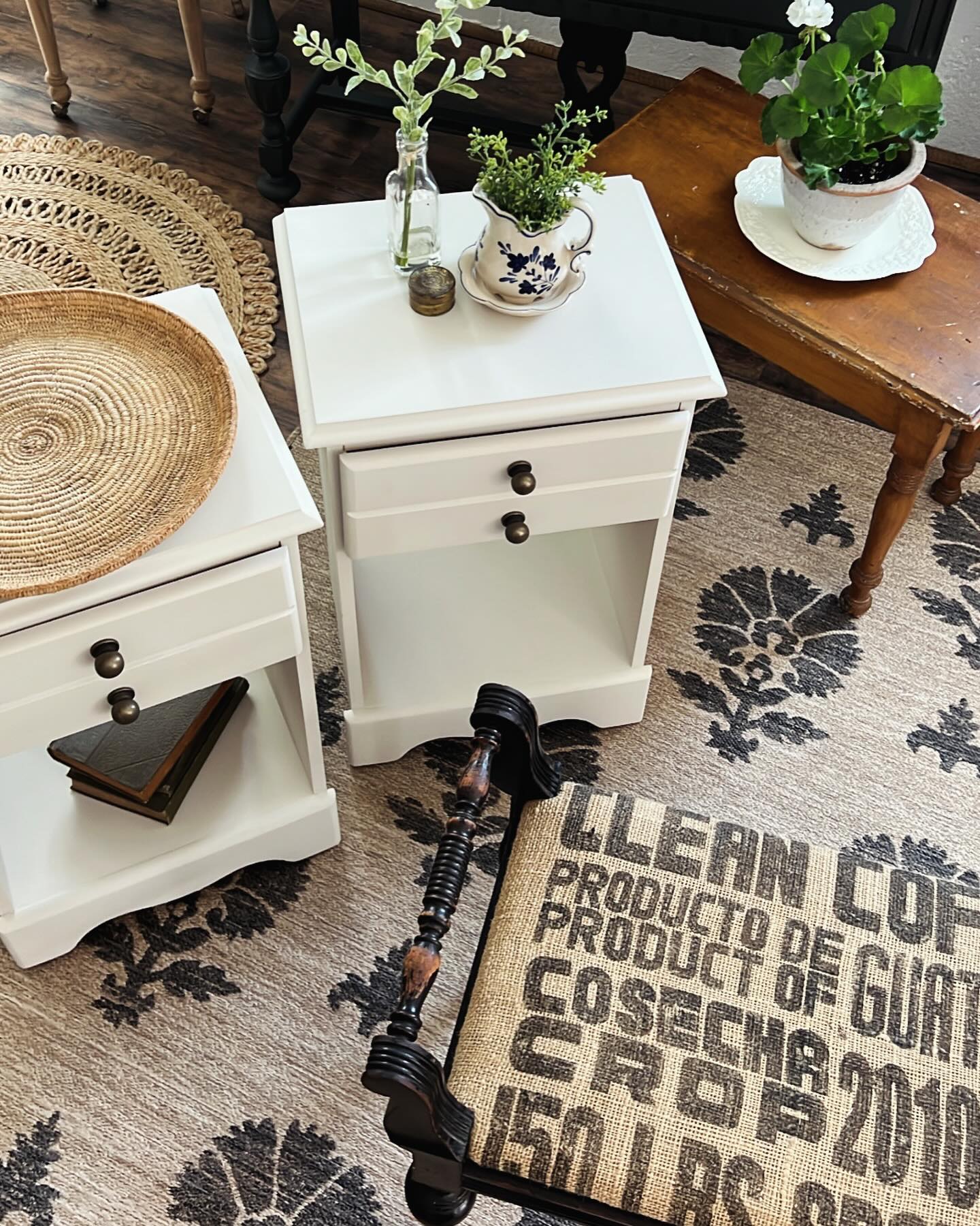 old desk with plants growing from drawers