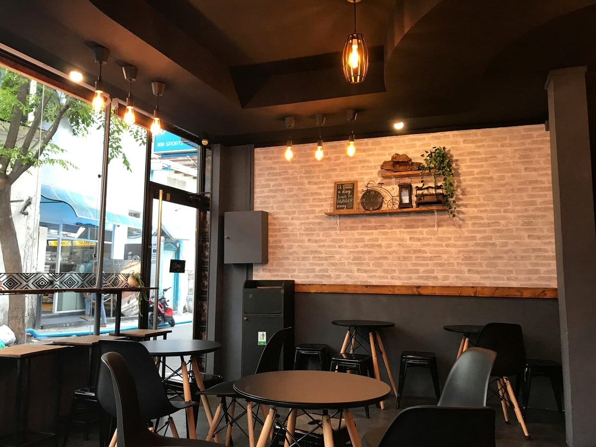 industrial pipe shelves with plants