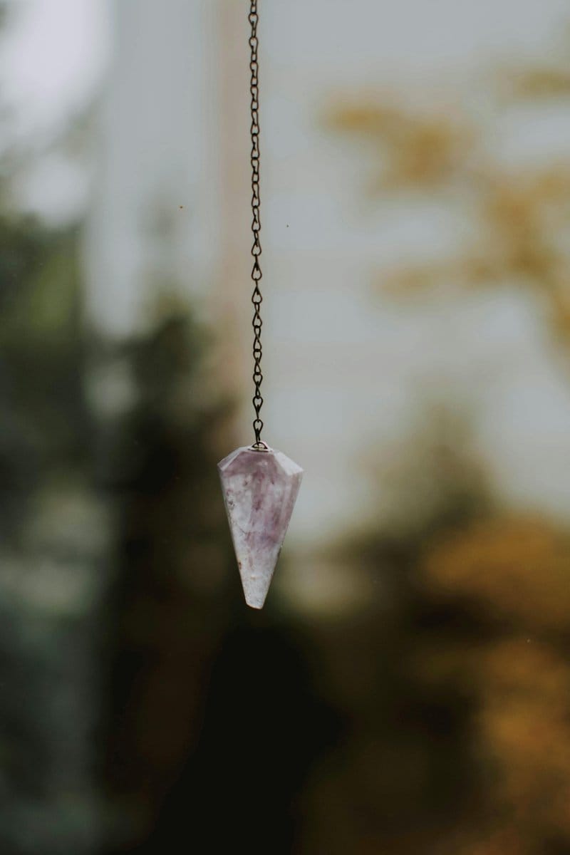 Hanging rock garden with amethyst and ferns