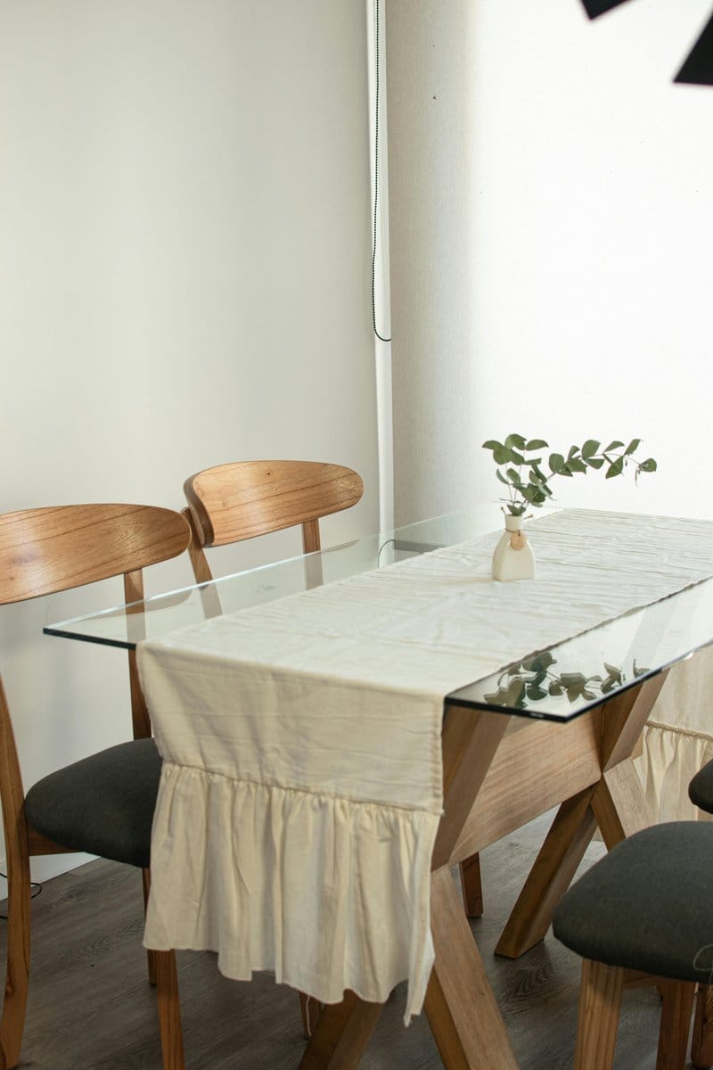 rubber plant in corner of dining room