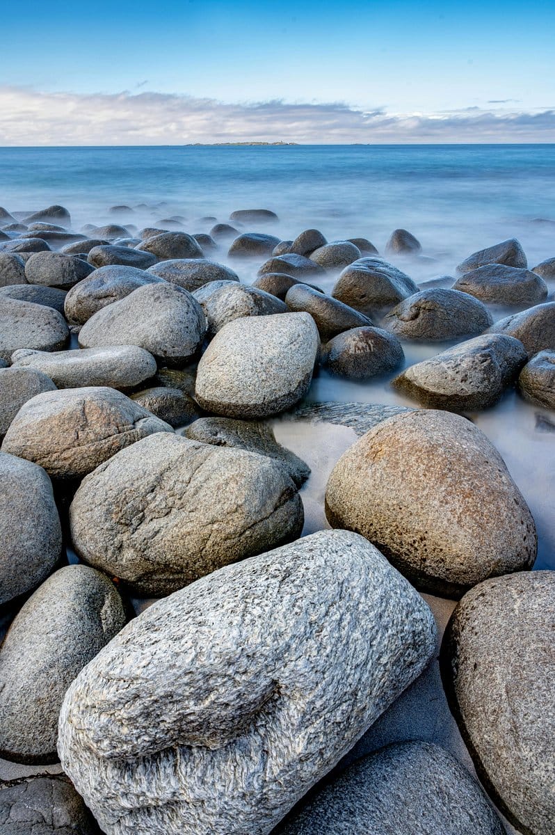 Tranquil zen corner with fjord stones