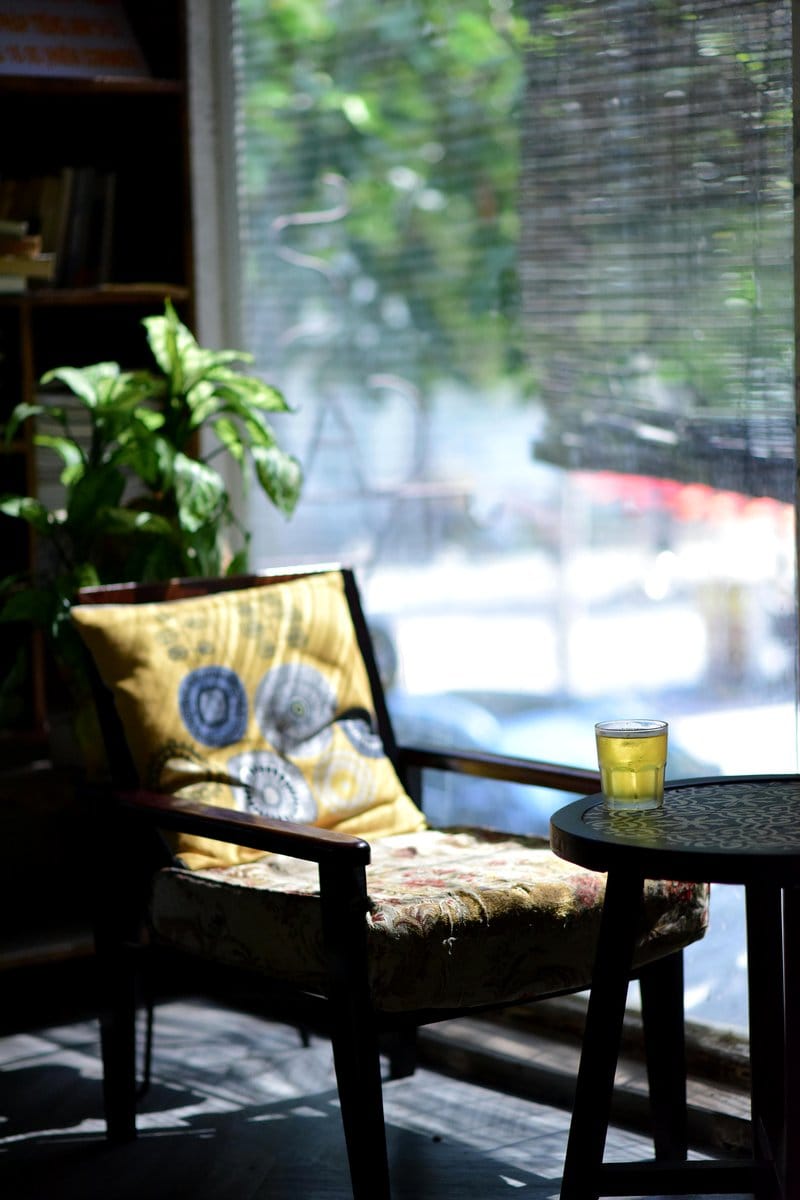 cozy reading nook with armchair