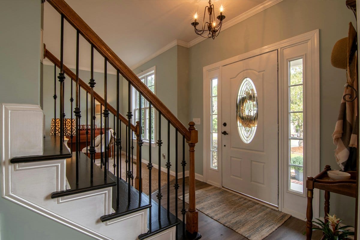 hallway with runner rug