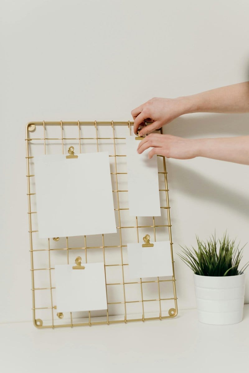 magnetic pots on metal board