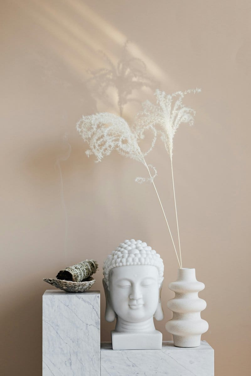 dried sage bundle on shelf