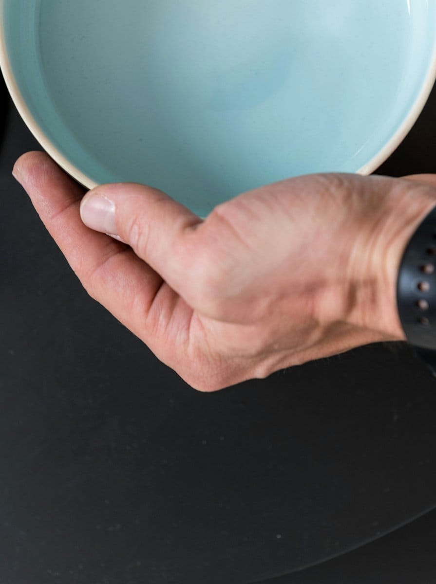 glazed ceramic bowl water feature