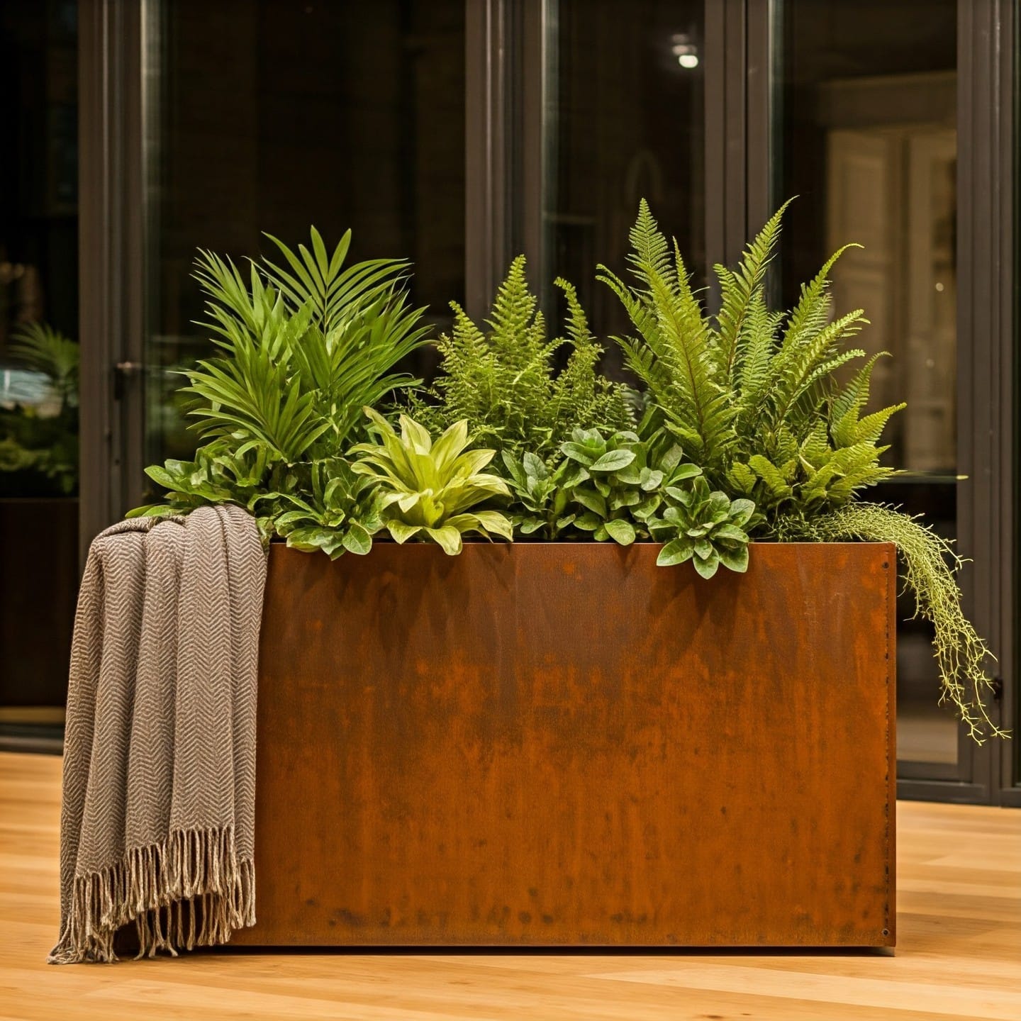 painted barrel planter