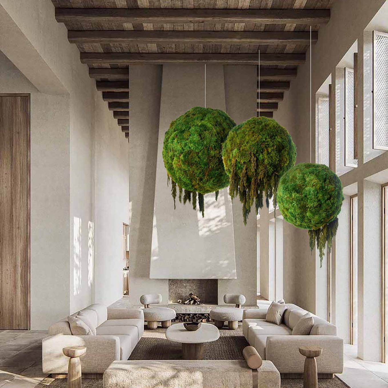cushion moss in birdcage base