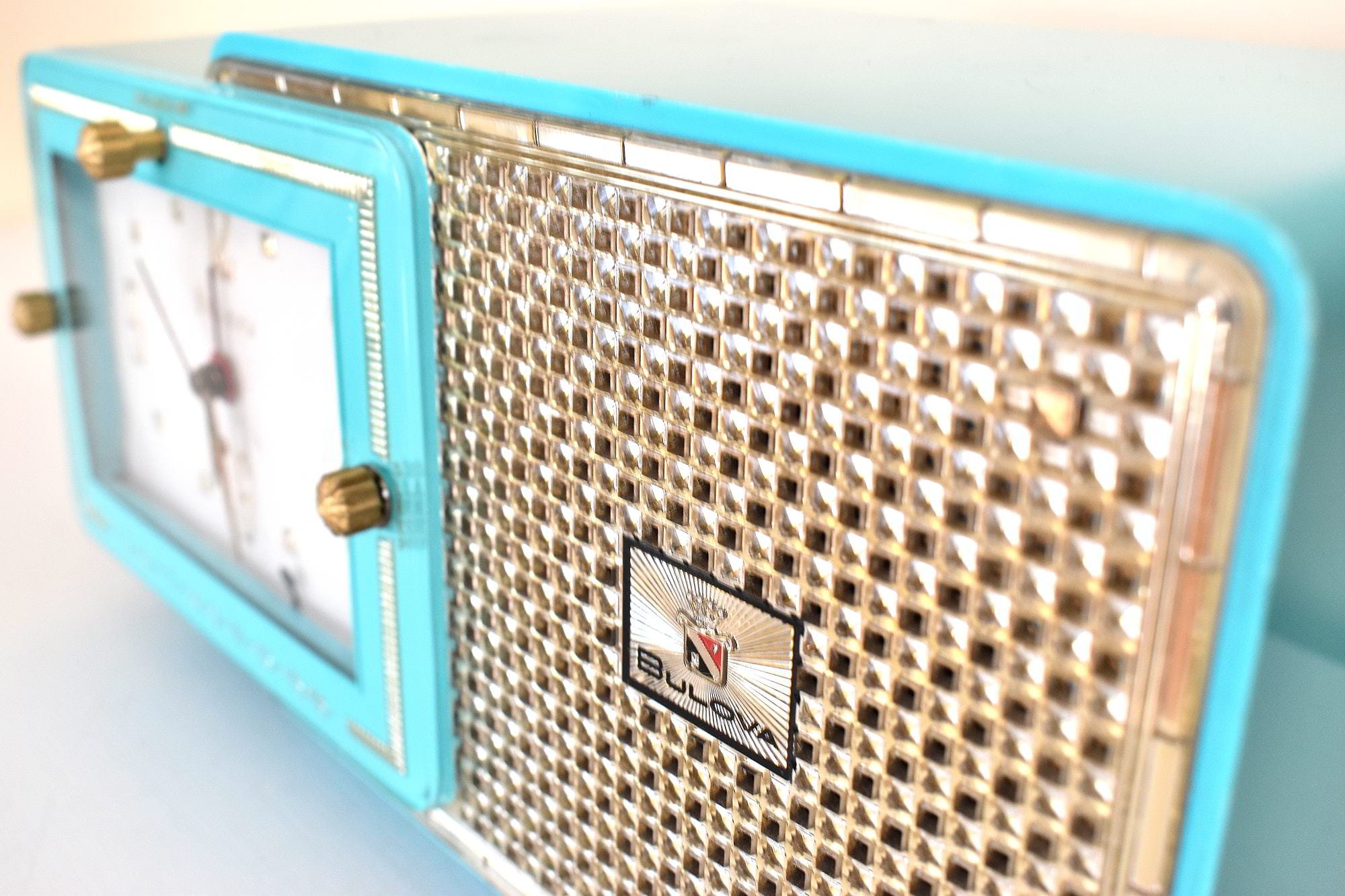 shadow box with radio parts