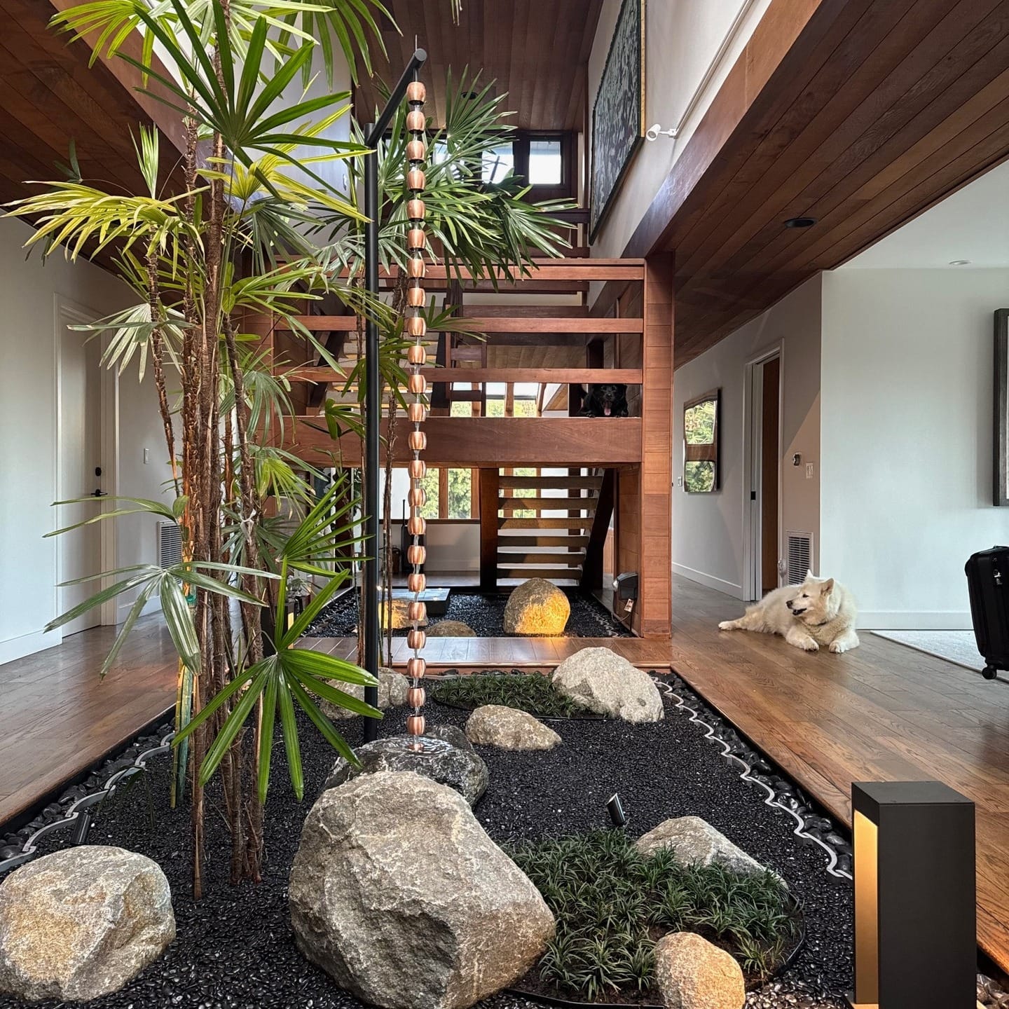 zen stones and plants on chain
