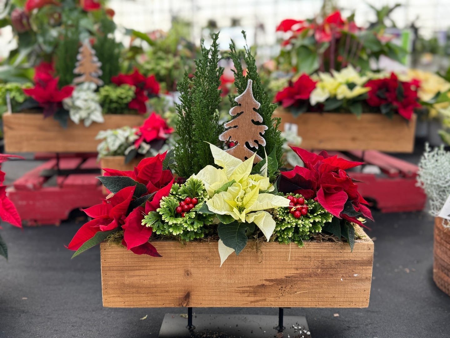 toolbox with seasonal decorations
