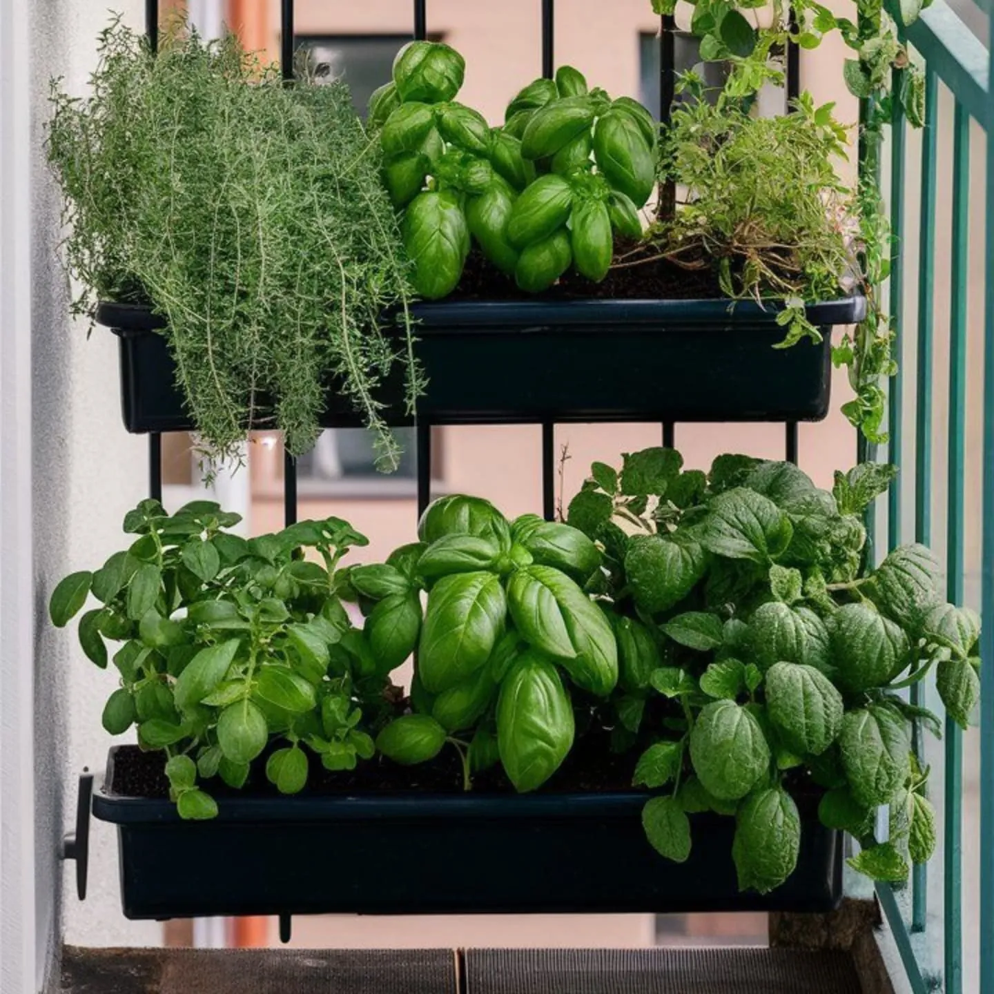 vegetables growing in crate