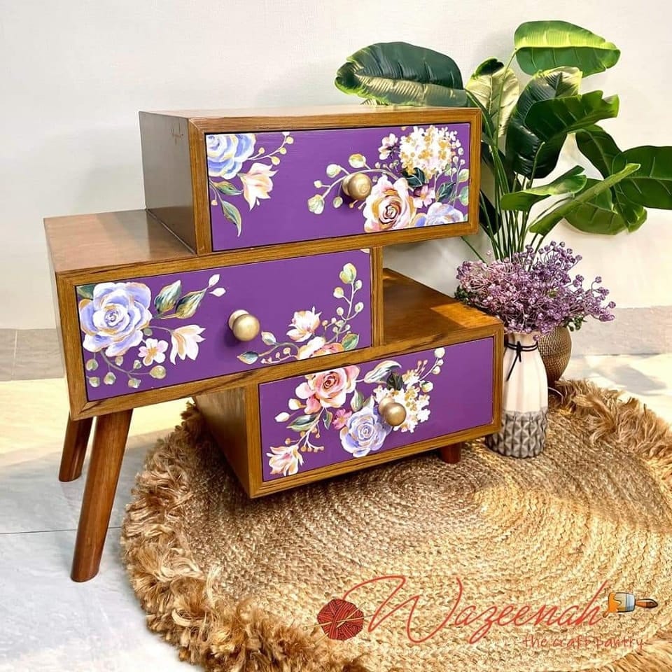 minimalist drawer with bonsai tree