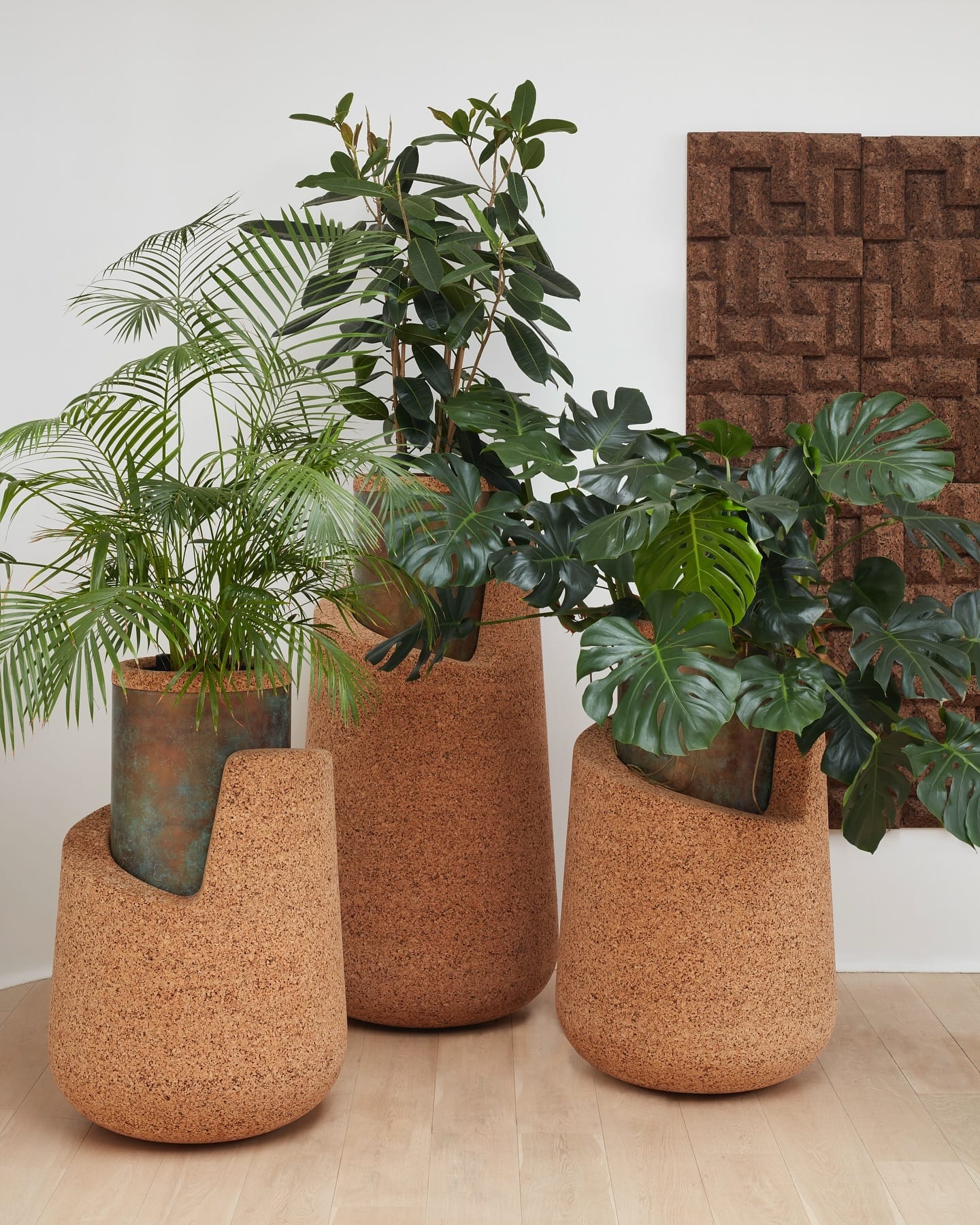 wine cork planter with tiny cactus