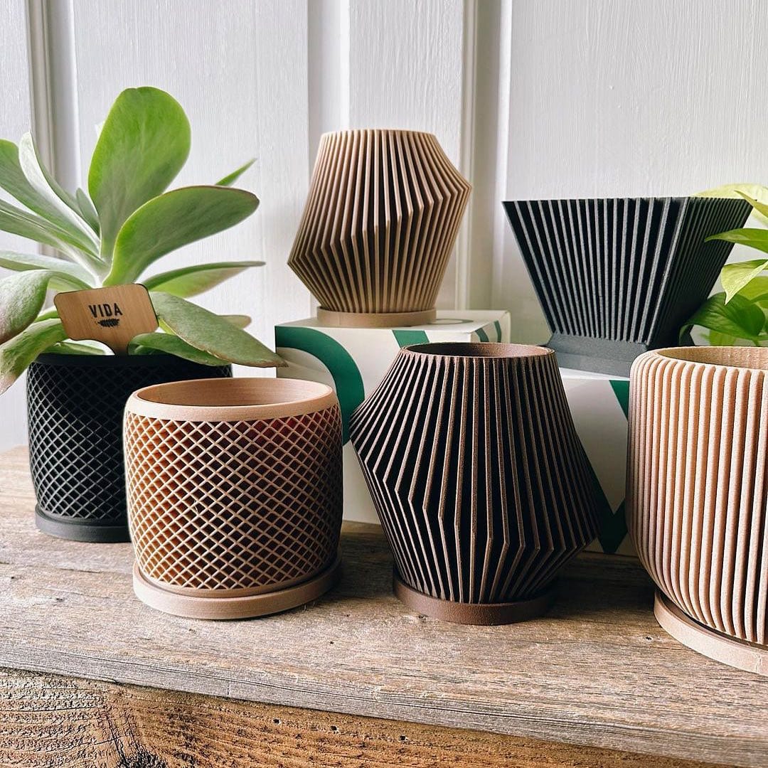 geometric-shaped plant pots
