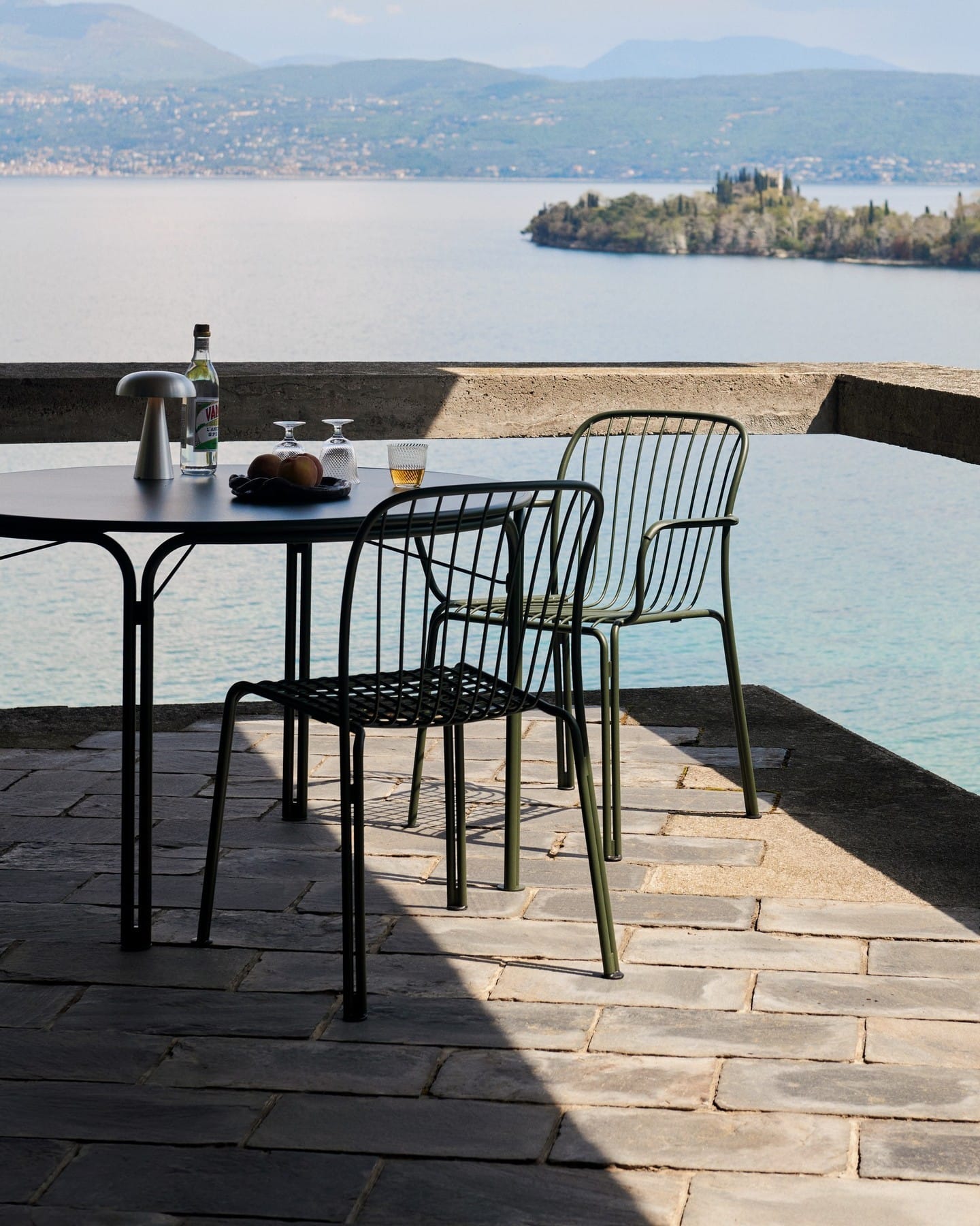 patio with dappled sunlight
