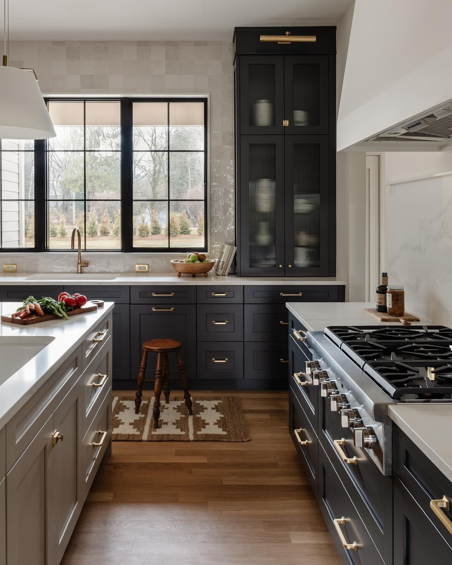 kitchen with dark cabinets