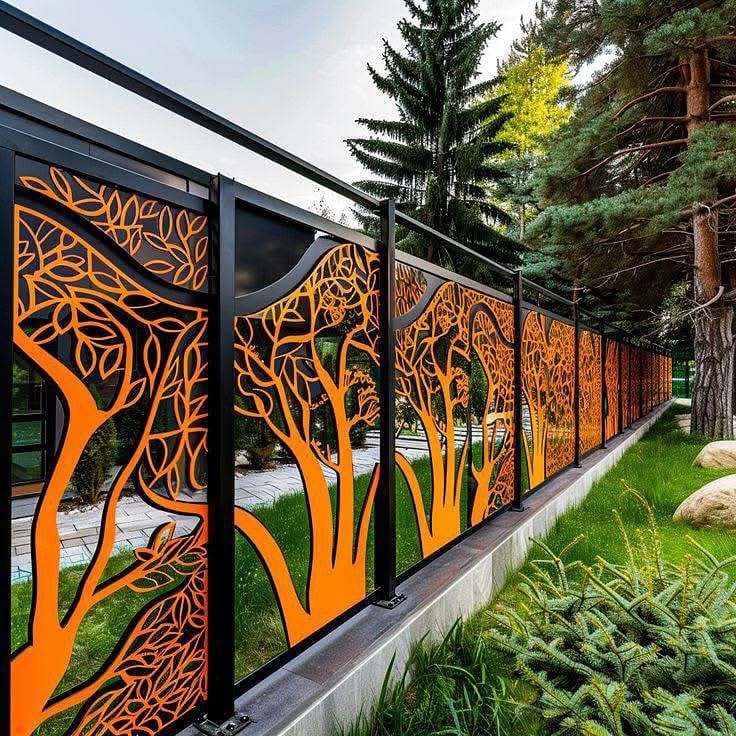 decorative laser cut panel on wall