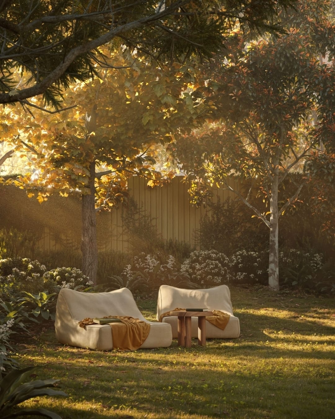 pergola with vine canopy