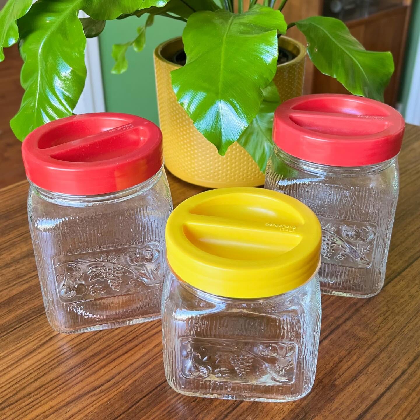 collection of vintage glass jars