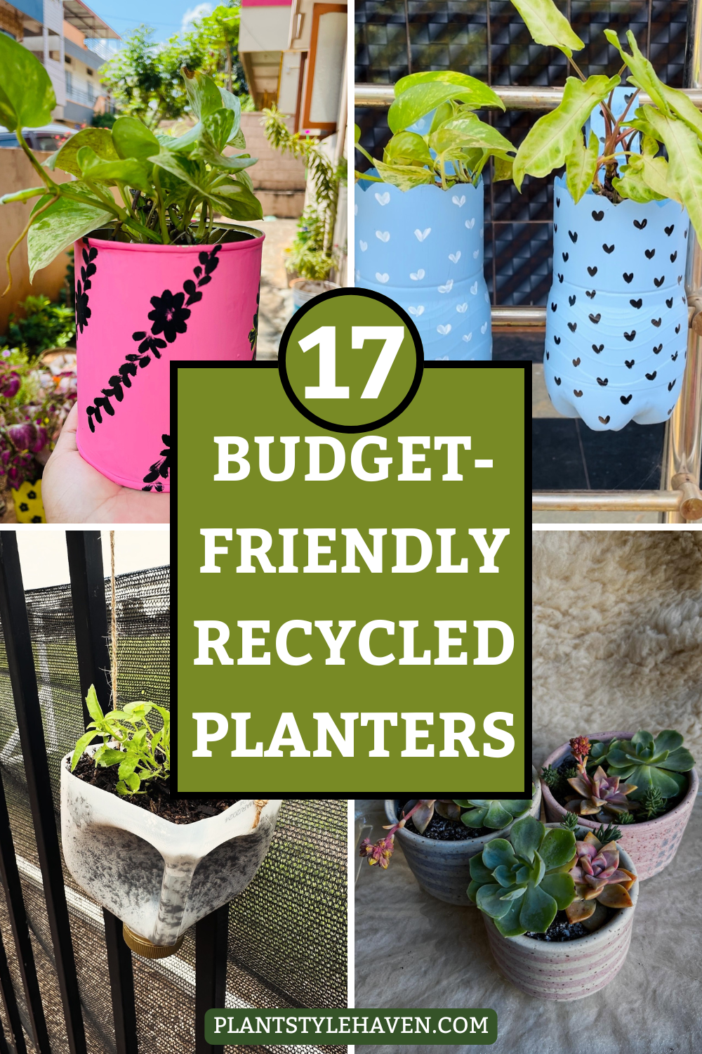 17 Creative Budget-Friendly Recycled Planters