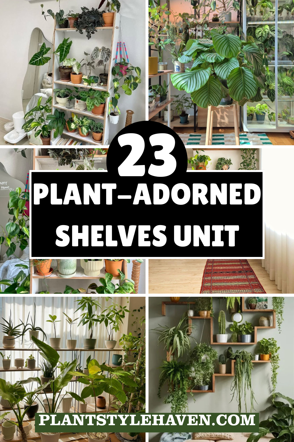 Transform Your Space with 23 Plant-adorned Shelves