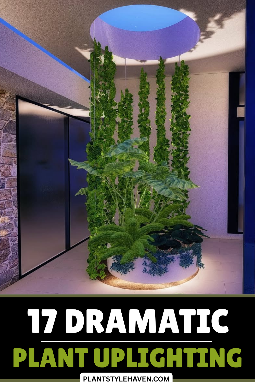 Transform Your Space with Dramatic Plant Uplighting