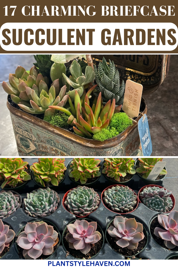 17 Charming Briefcase Succulent Gardens for Your Space
