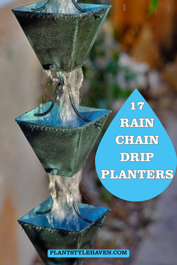 17 Creative Rain Chain Drip Planters for Your Garden