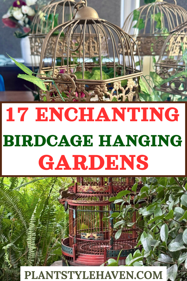 17 Enchanting Birdcage Hanging Gardens for Your Home