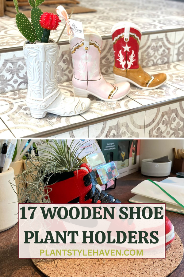 17 Enchanting Wooden Shoe Plant Holders for Your Home