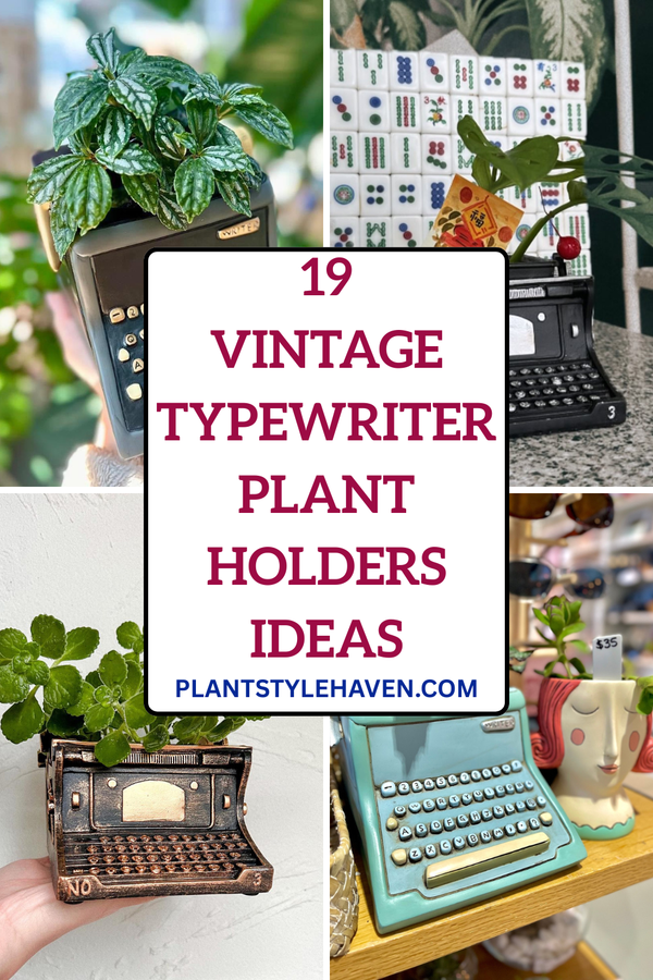 19 Creative Vintage Typewriter Plant Holders Ideas