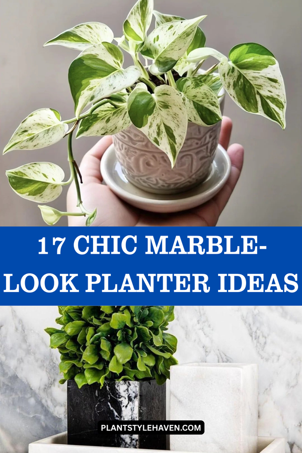 17 Chic Marble-Look Planter Ideas for Stunning Spaces