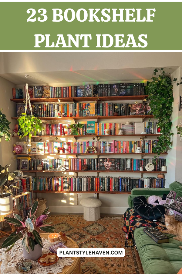 23 Creative Bookshelf Plant Ideas for a Lush Home