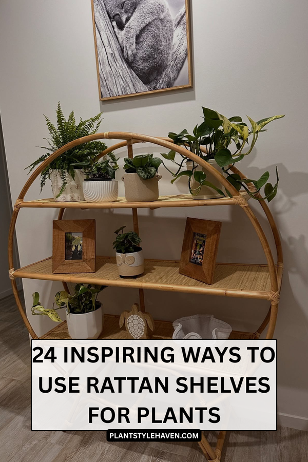 24 Inspiring Ways to Use Rattan Shelves for Plants