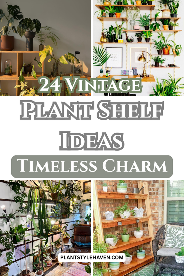 24 Vintage Plant Shelf Ideas for Timeless Charm