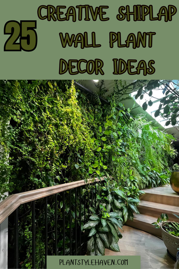 25 Creative Shiplap Wall Plant Decor Ideas