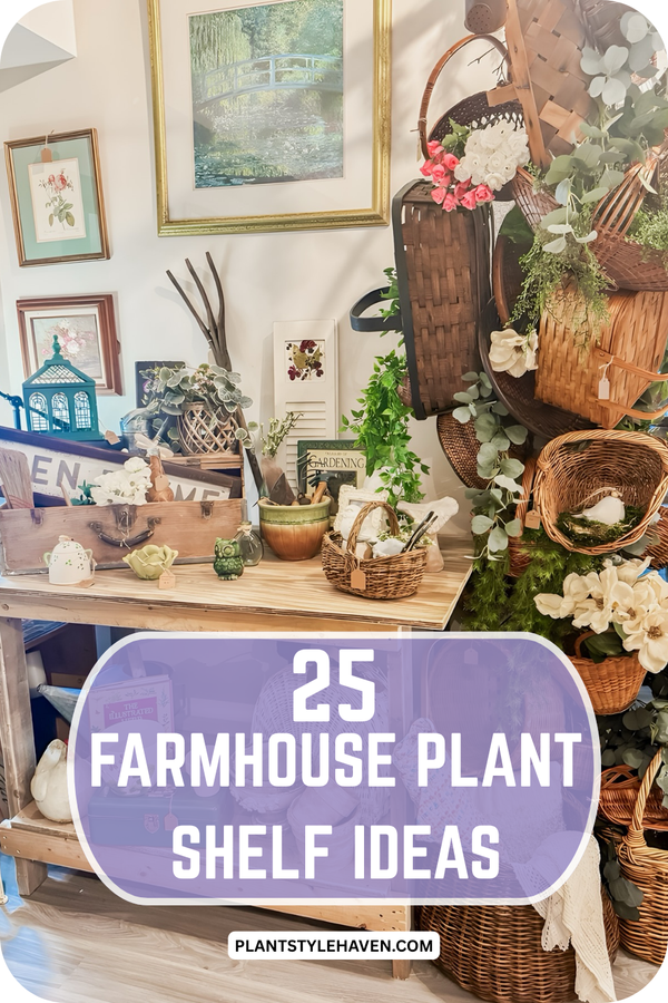25 Farmhouse Plant Shelf Ideas for Cozy Decor