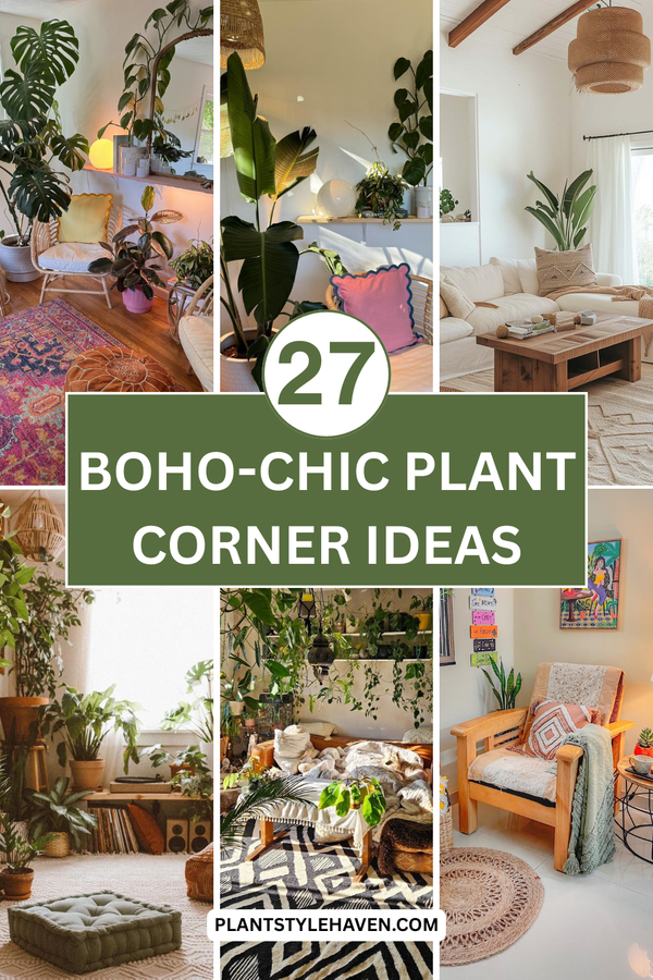 27 Inspiring Boho-Chic Plant Corner Ideas